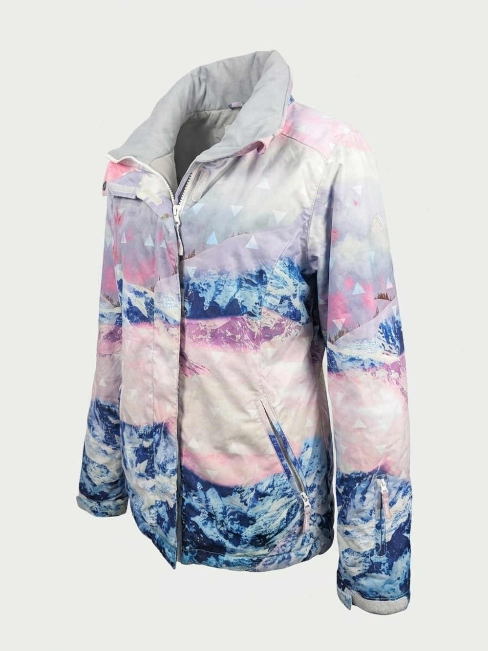 Roxy Pastel Mountain Ski Jacket — Pink, Blue & White